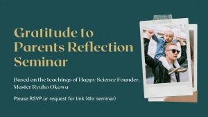gratitude to parents reflection seminar